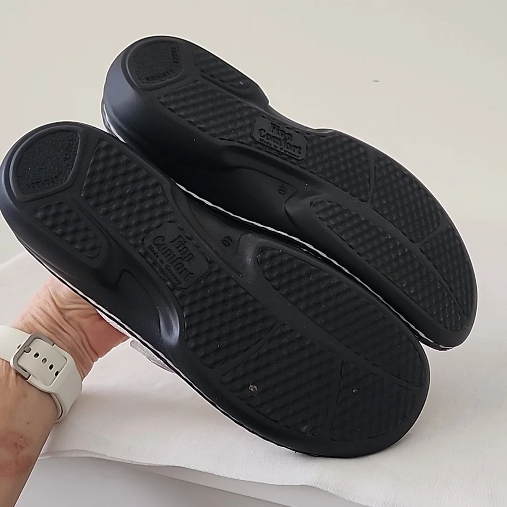 Finn Comfort Sansibar Double Strap Slide In Sandal Grafitti White 40 Us9-9.5 - Picture 7 of 8